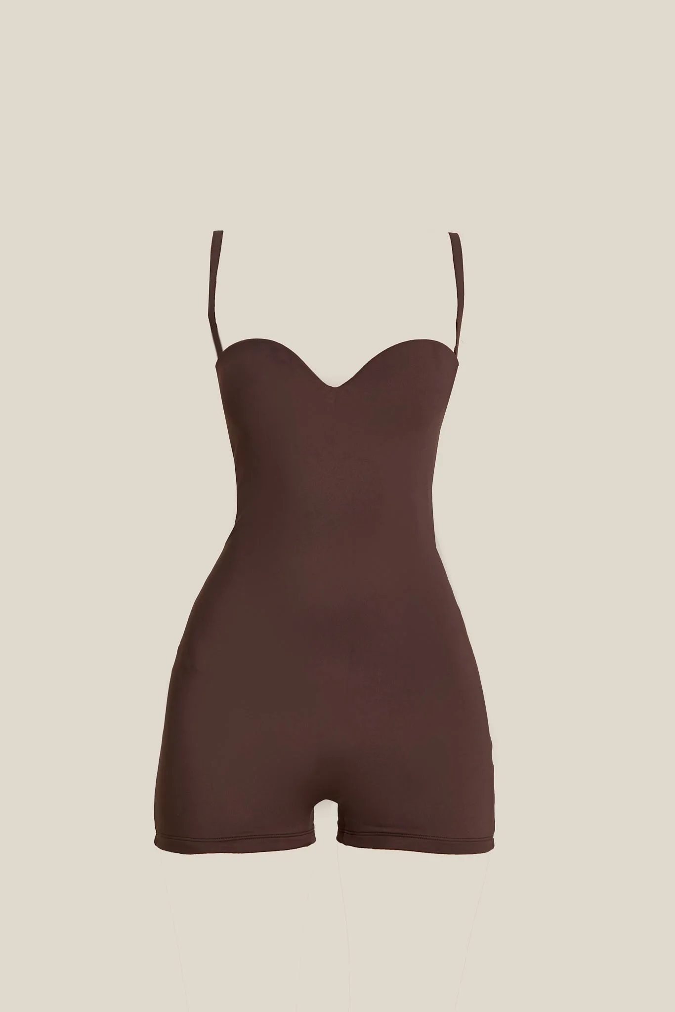 The Sculpt Playsuit in Brown - Image 7