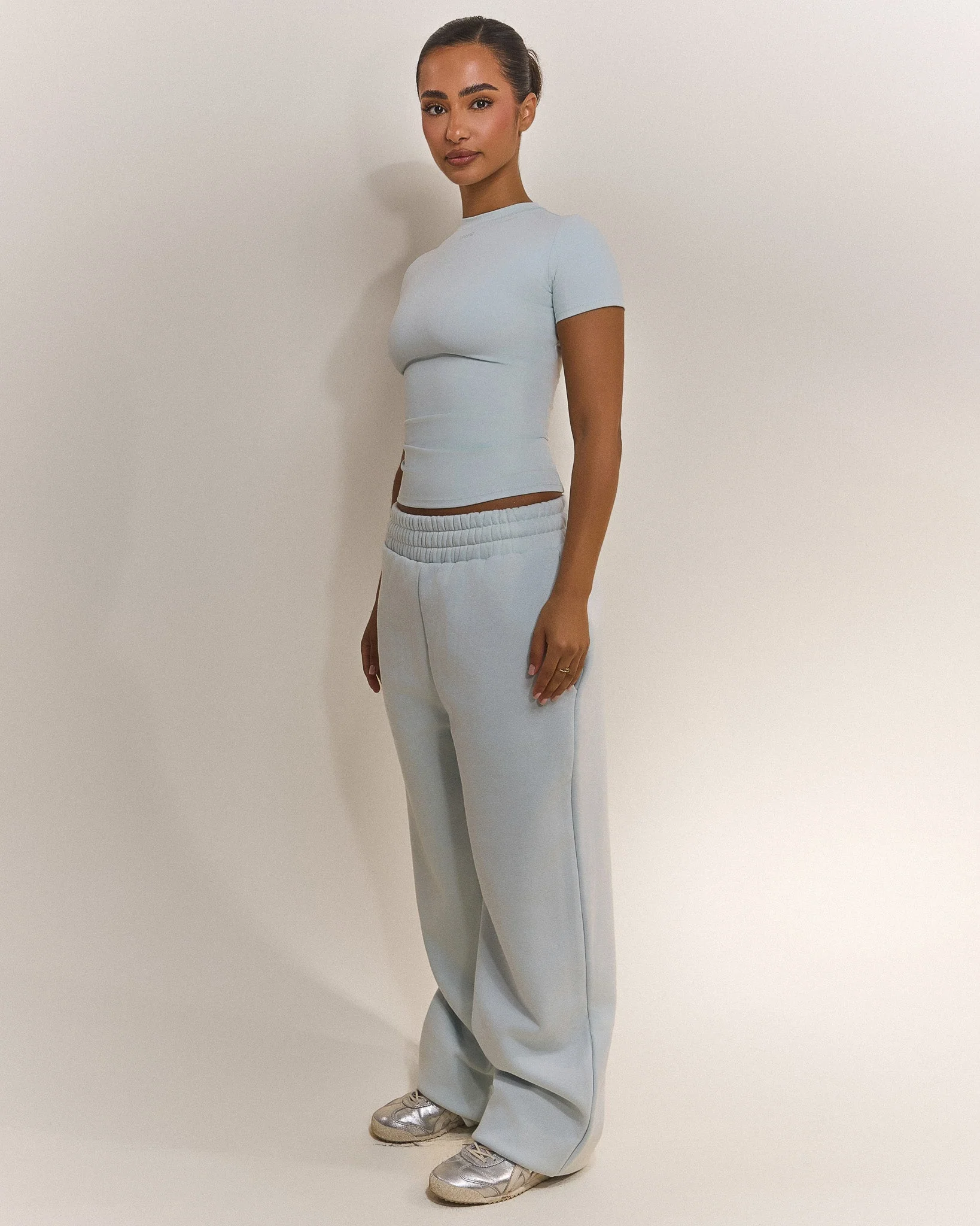 The Sculpt Short Sleeve Tee in Baby Blue - Image 2