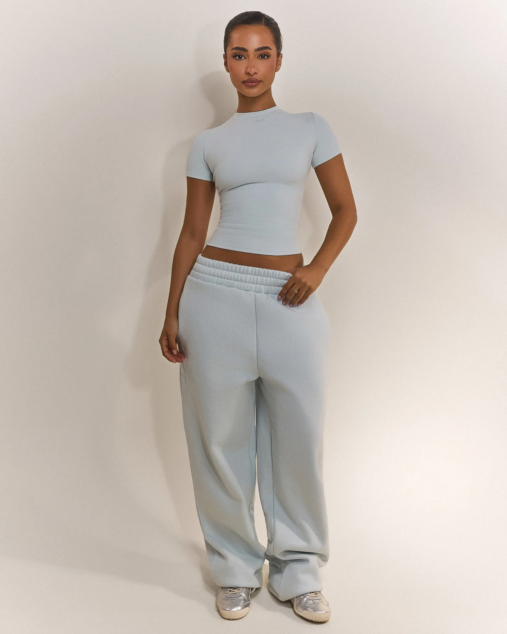 The Sculpt Short Sleeve Tee in Baby Blue - Image 3