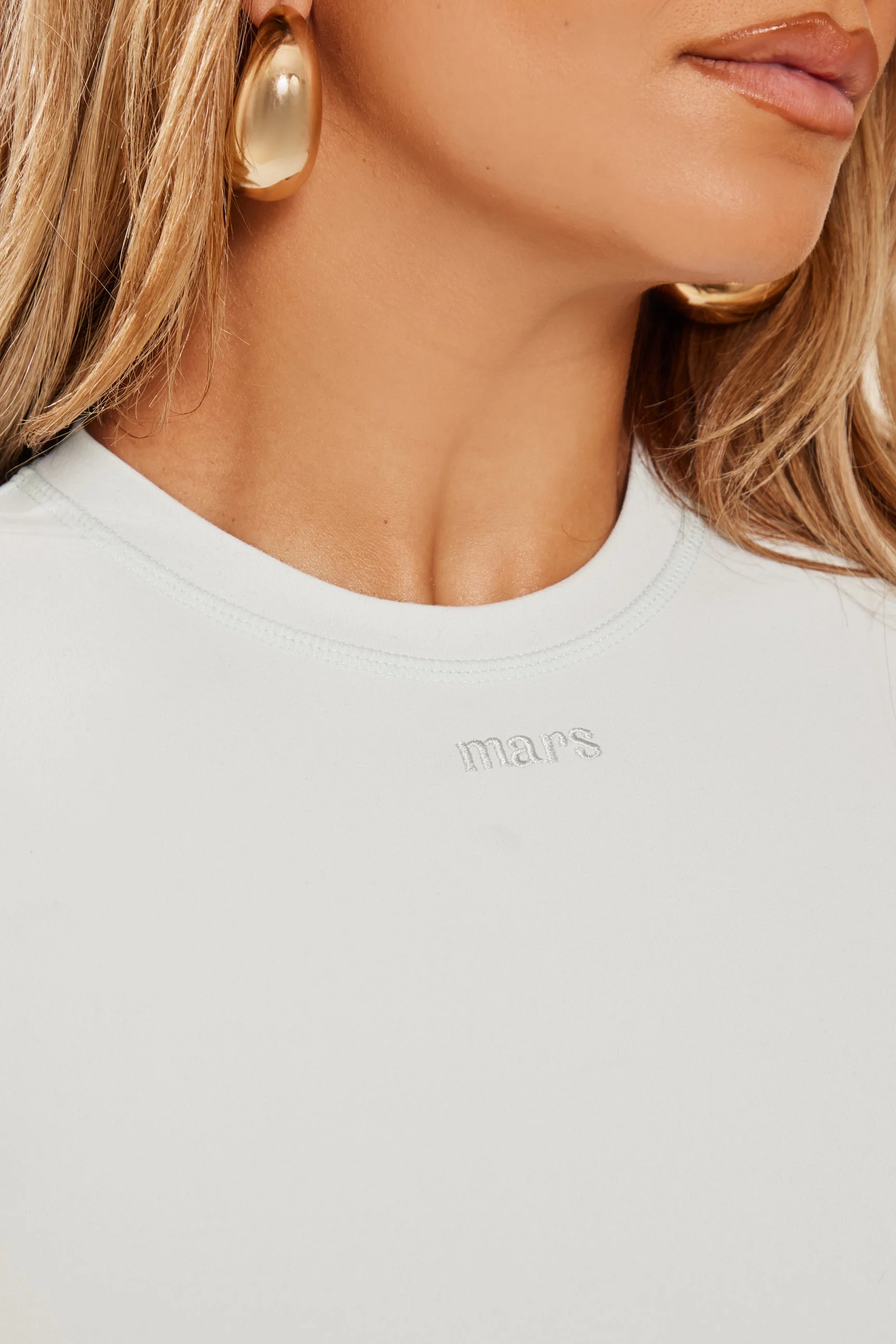 The Sculpt Short Sleeve Tee in Baby Blue - Image 7