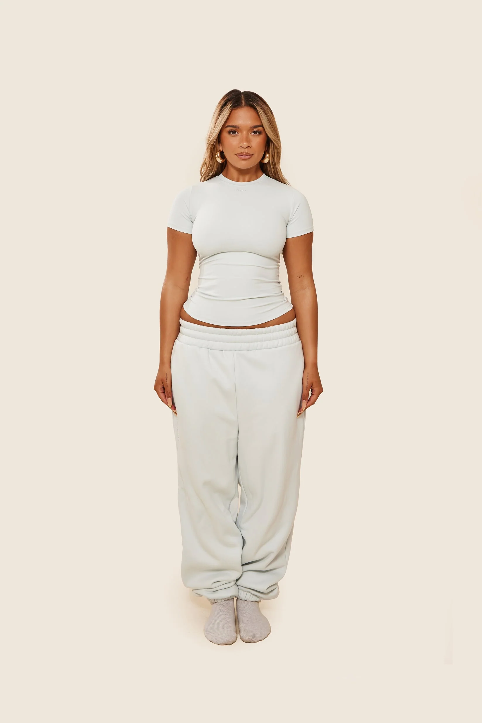 The Sculpt Short Sleeve Tee in Baby Blue - Image 8