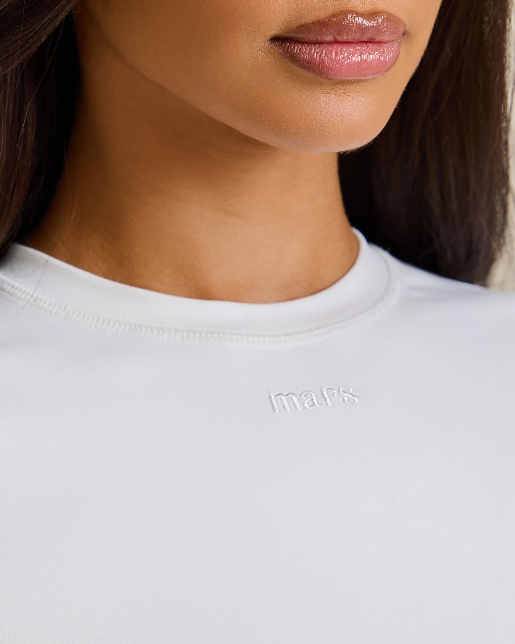 The Sculpt Short Sleeve Top in White - Image 6