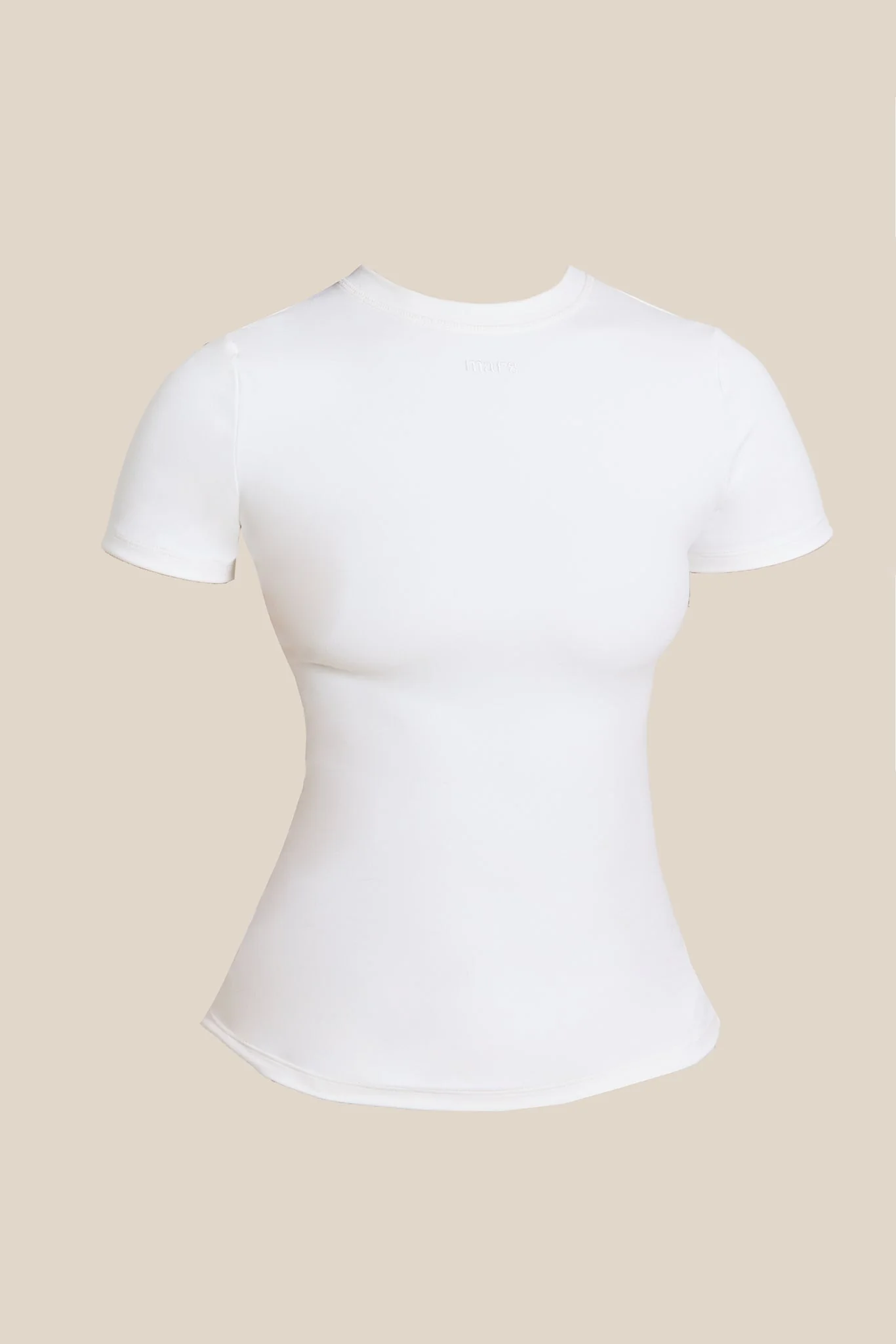 The Sculpt Short Sleeve Top in White - Image 7
