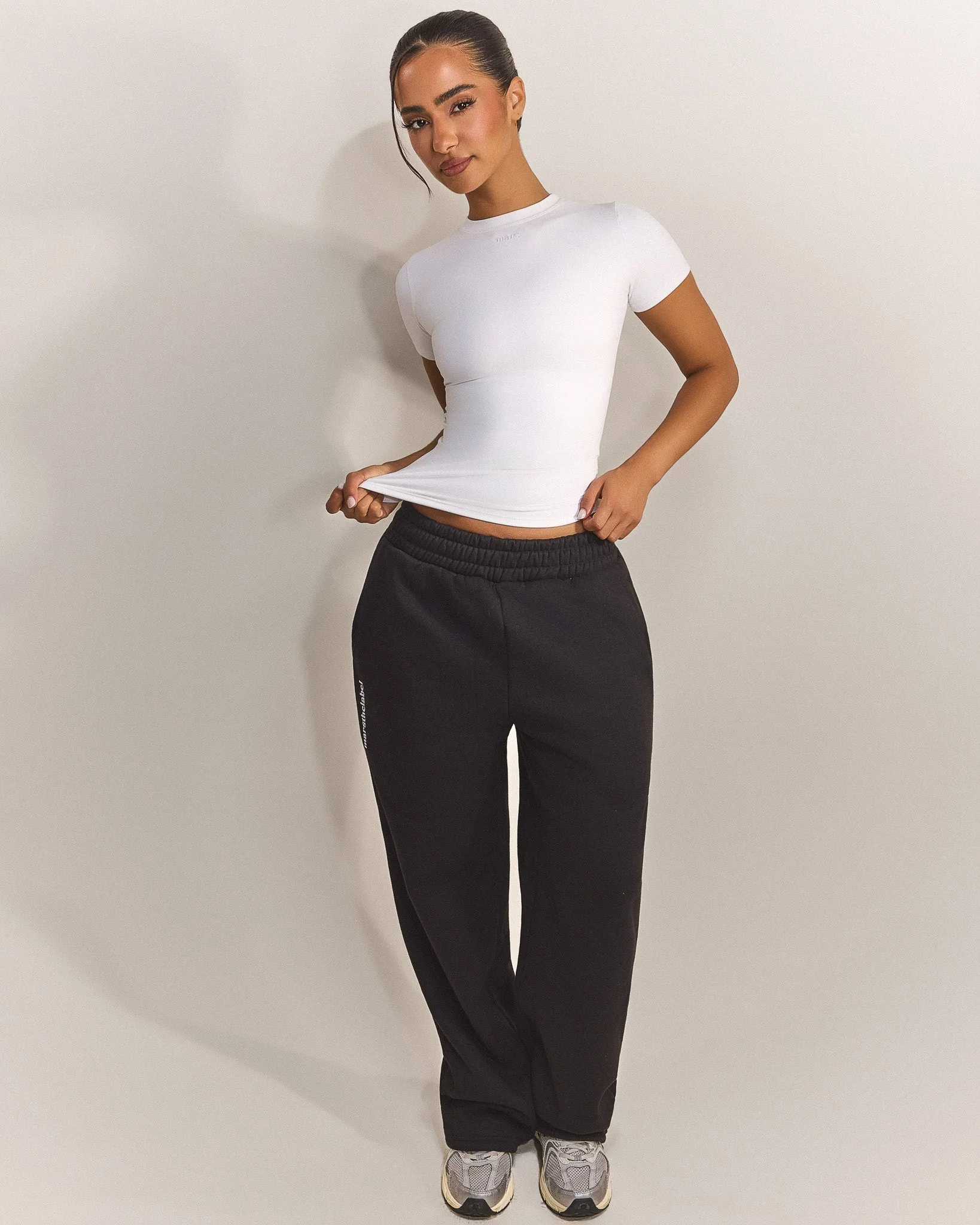 The Sculpt Short Sleeve Top in White - Image 8