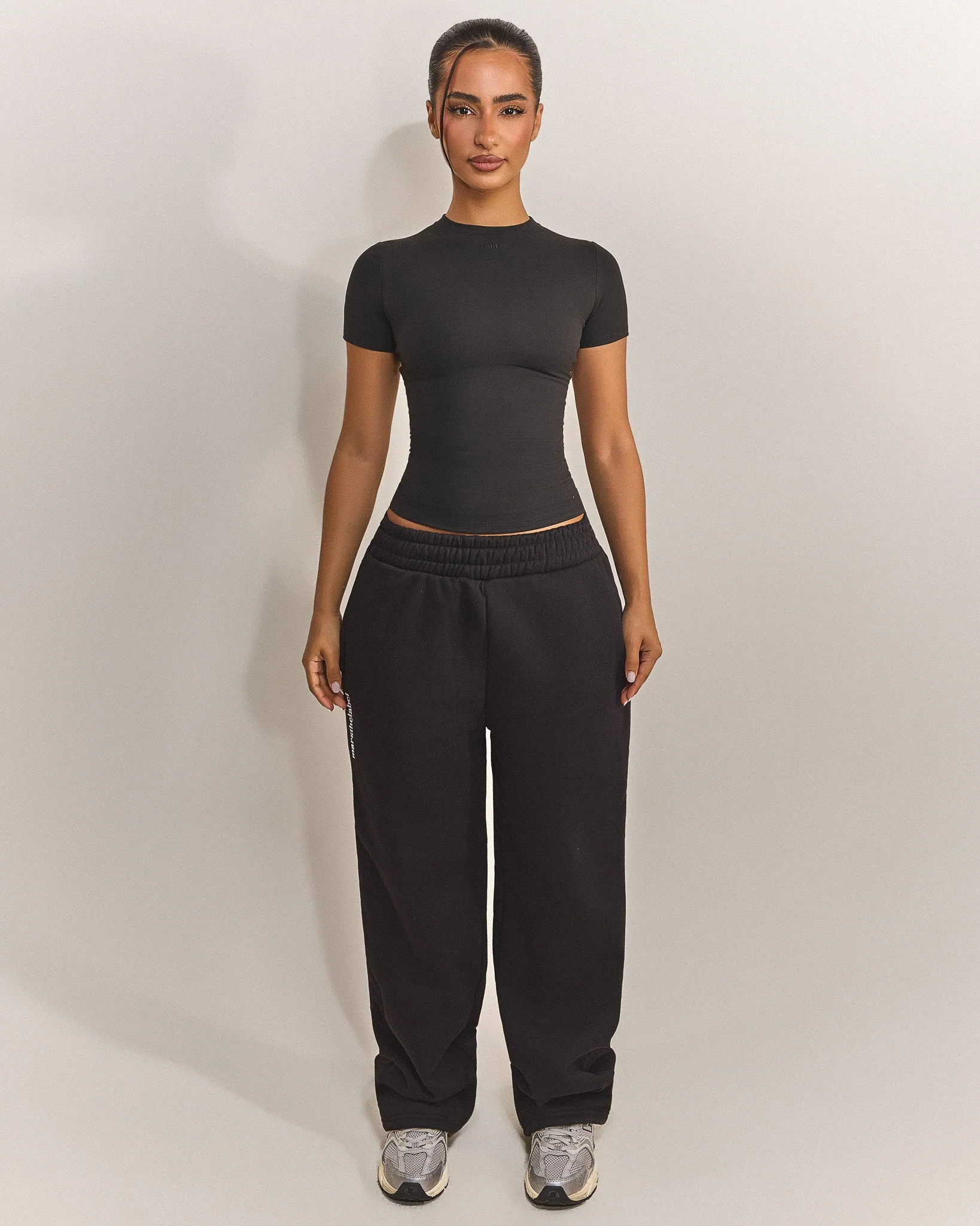 The Sculpt Short Sleeve Top in Black - Image 8