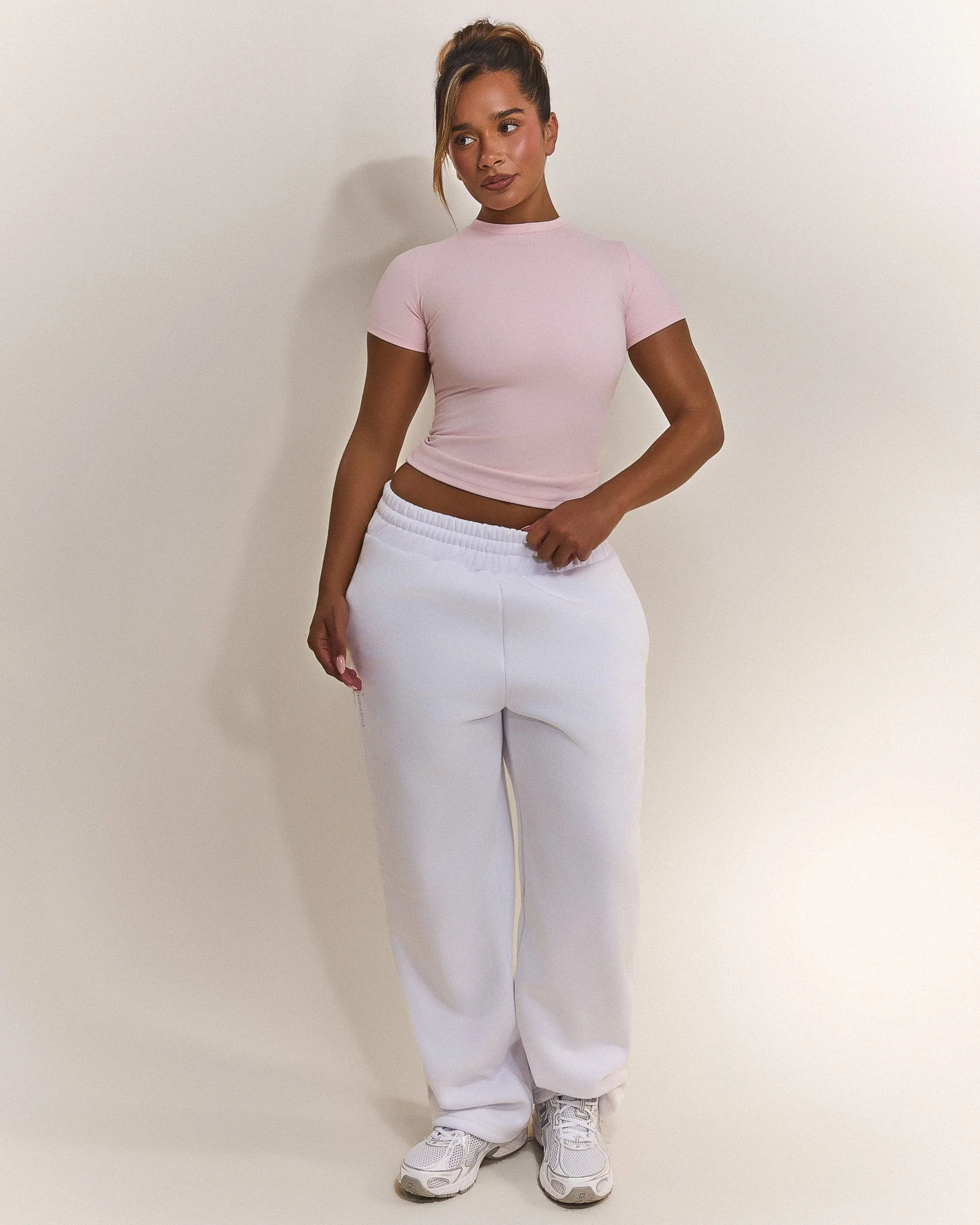 The Sculpt Short Sleeve Top in Pink - Image 3