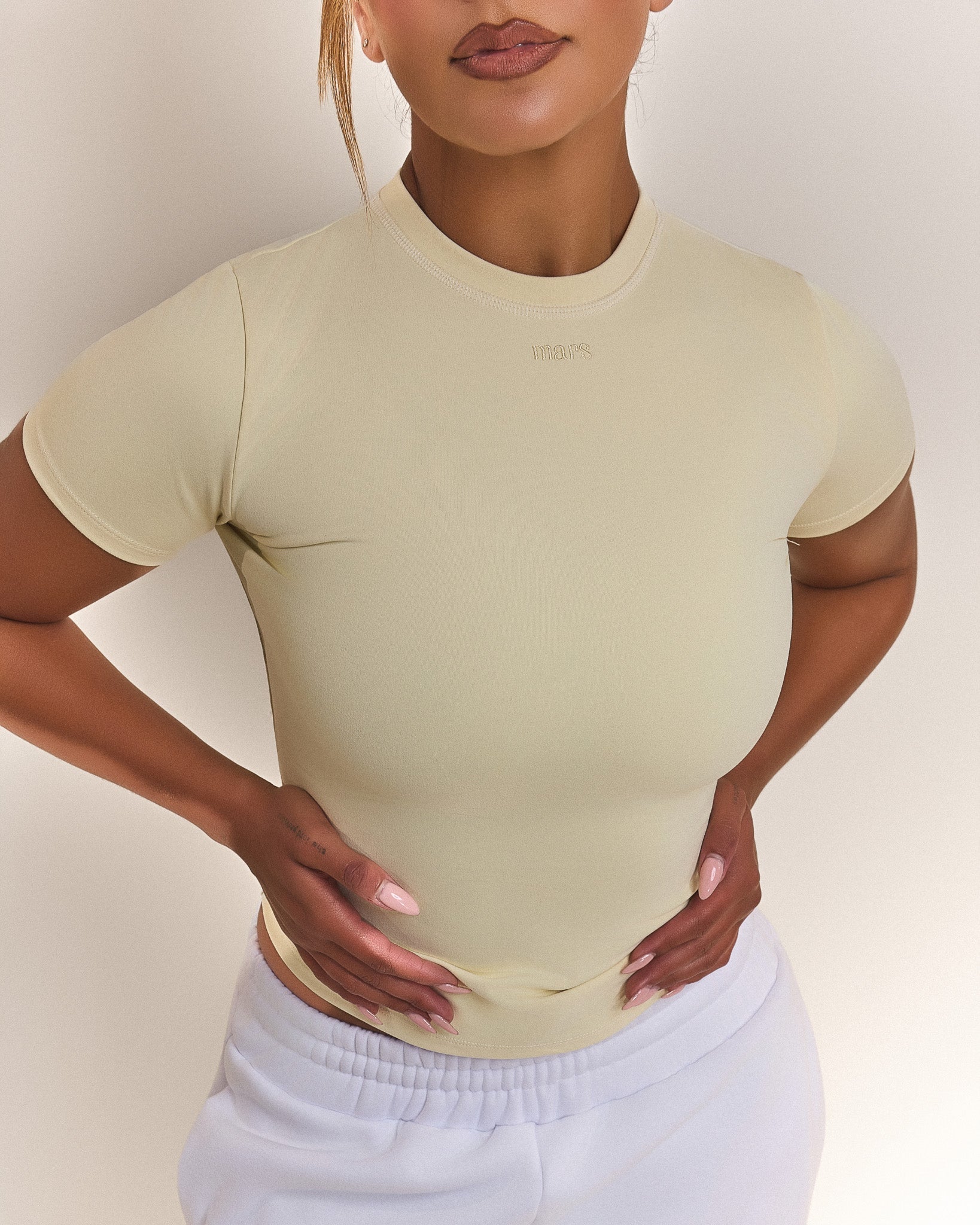 The Sculpt Short Sleeve Top in Yellow - Image 3