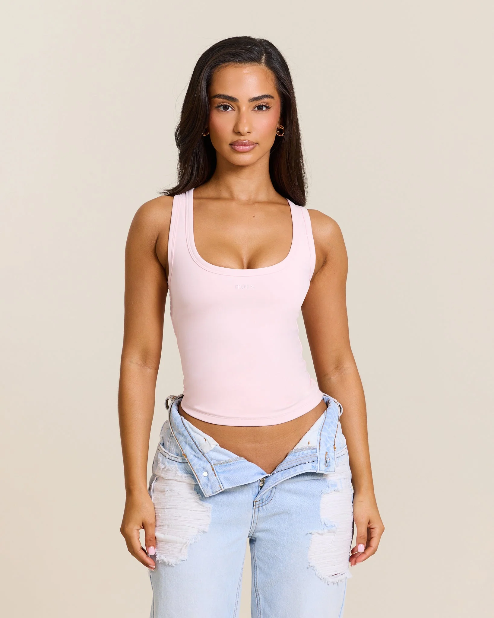 The Sculpt Vest in Pink - Image 2