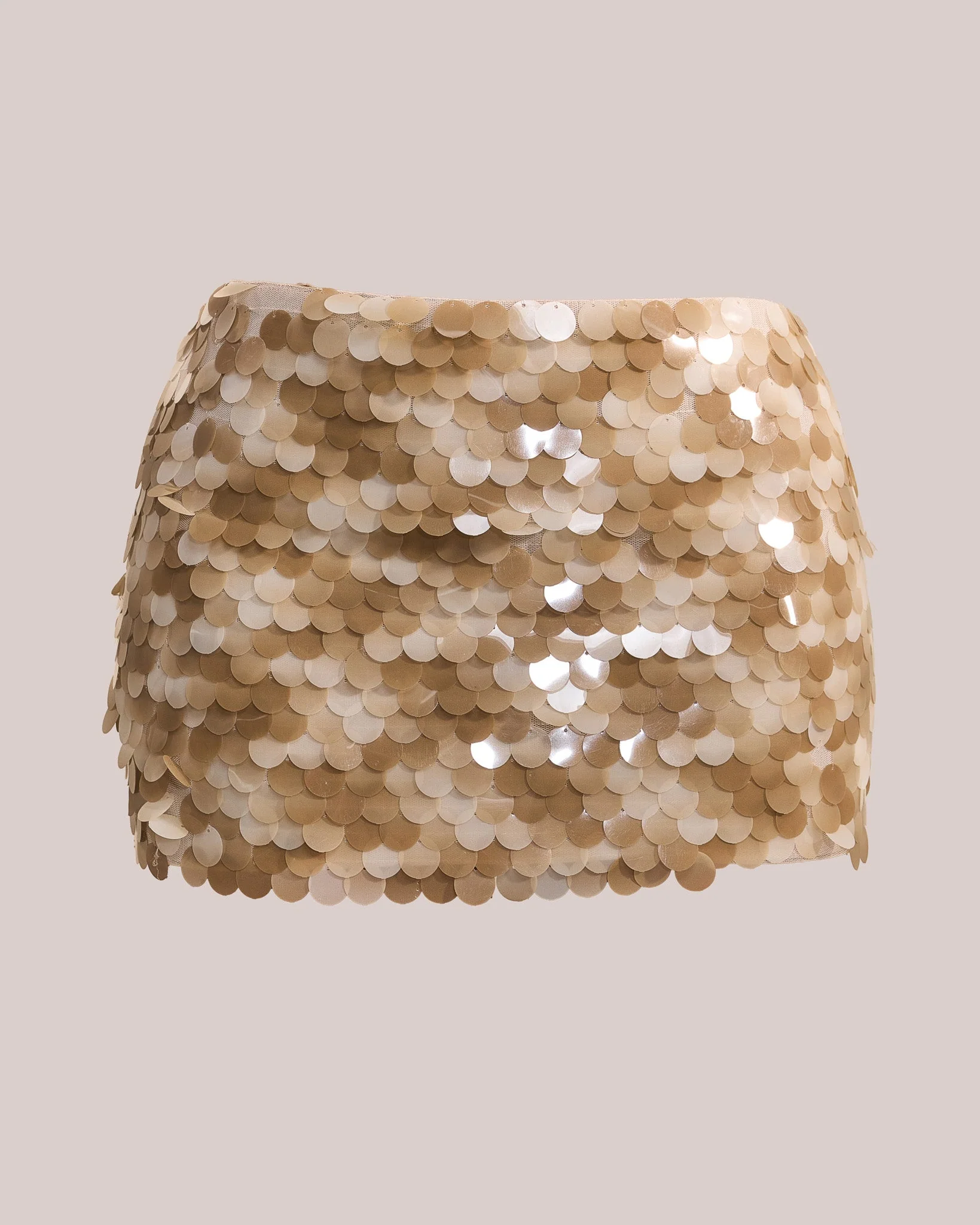 The Shimmi Mini Skirt in Stone - Image 6
