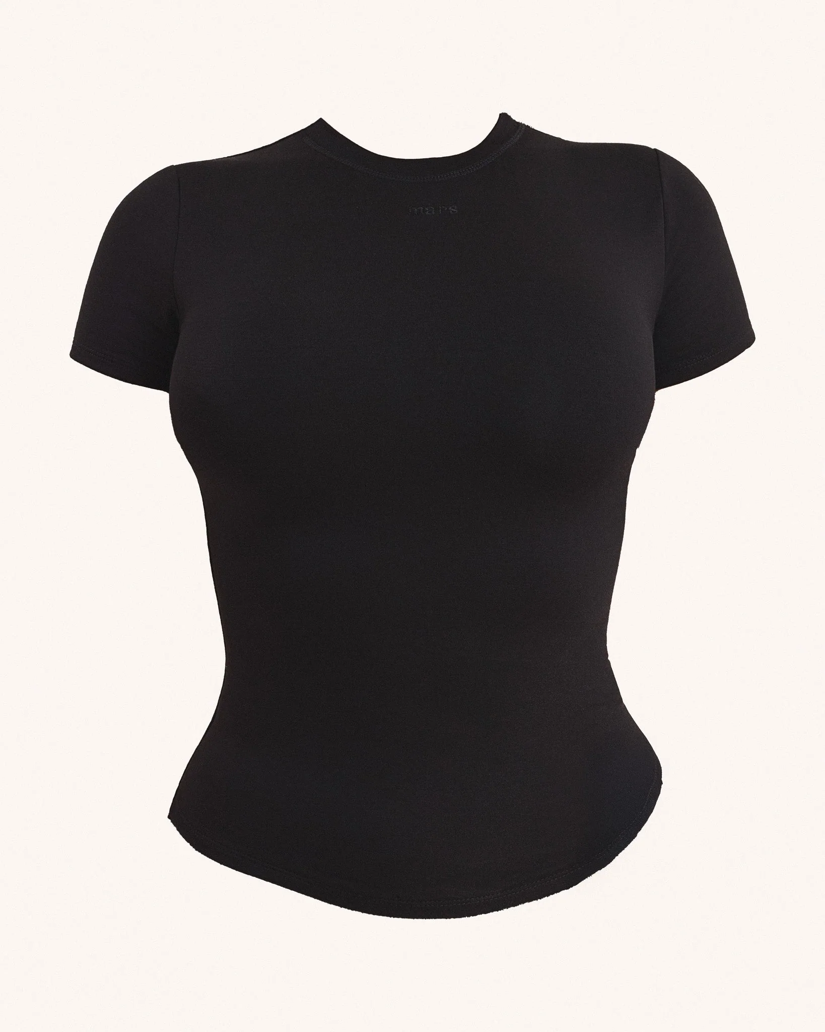 The Short Sleeve Cotton Top in Black - Image 7