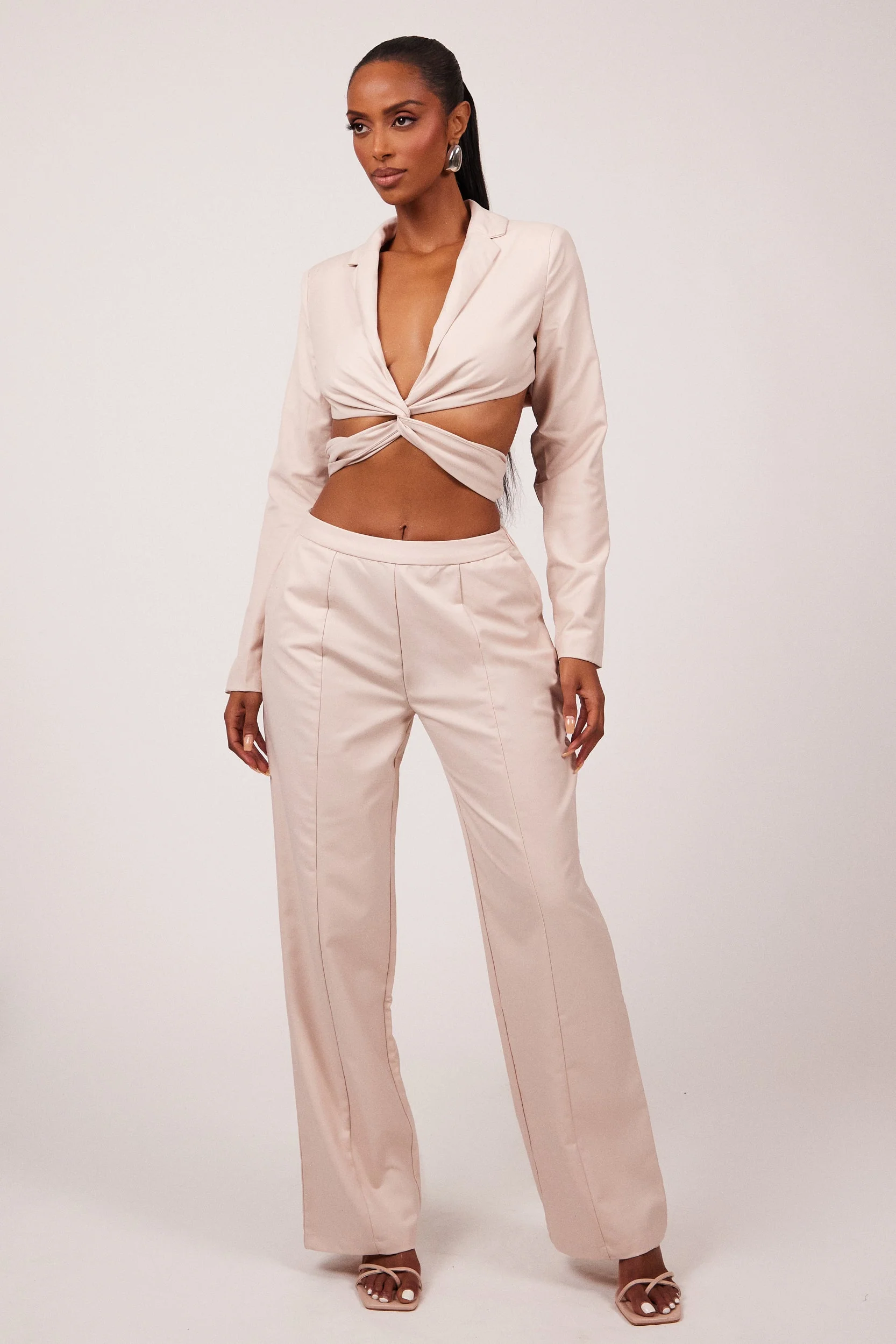 The Thea Suit Trousers in Pink Nude - Image 2