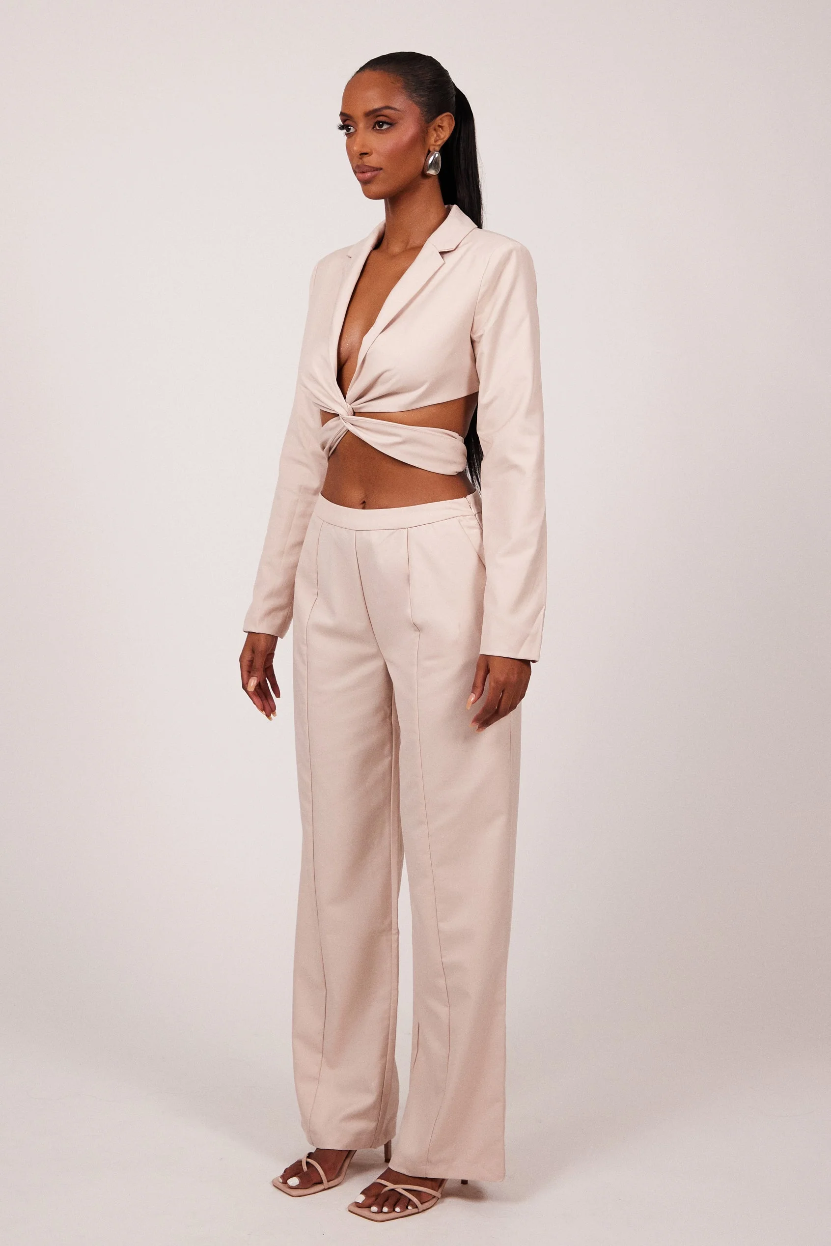 The Thea Suit Trousers in Pink Nude - Image 3