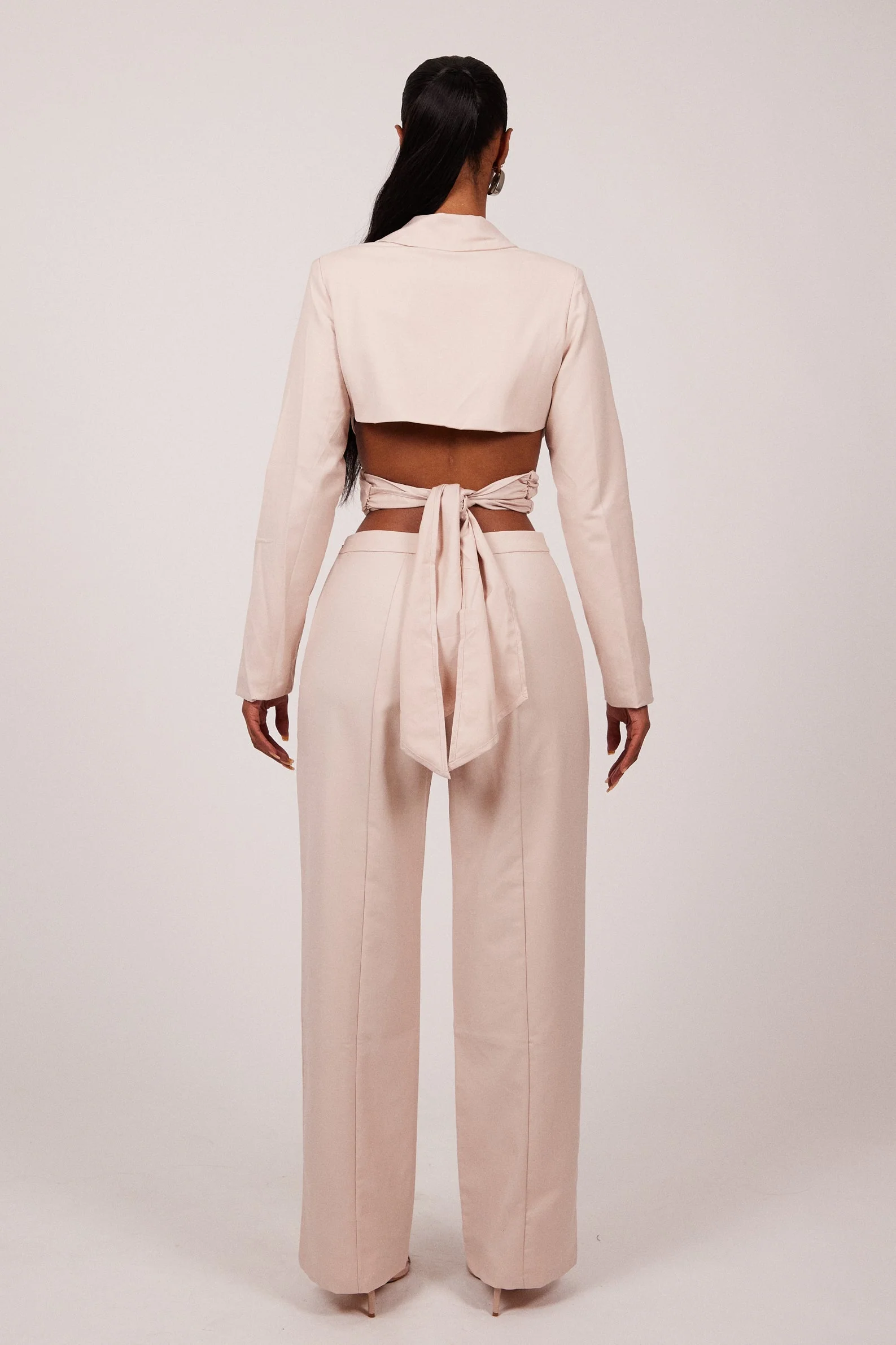 The Thea Suit Trousers in Pink Nude - Image 4