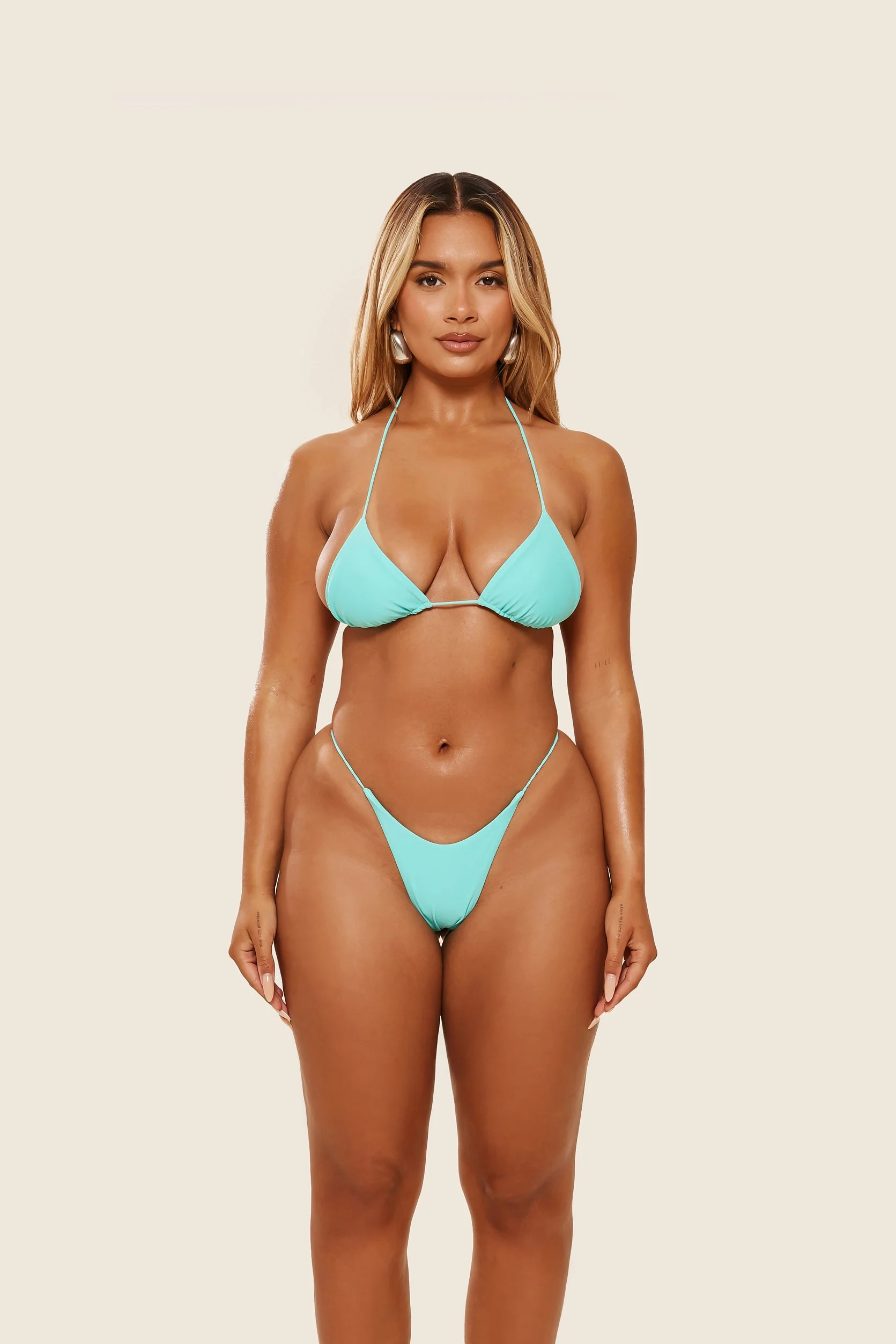 The Teeny Bikini in Aqua blue - Image 4