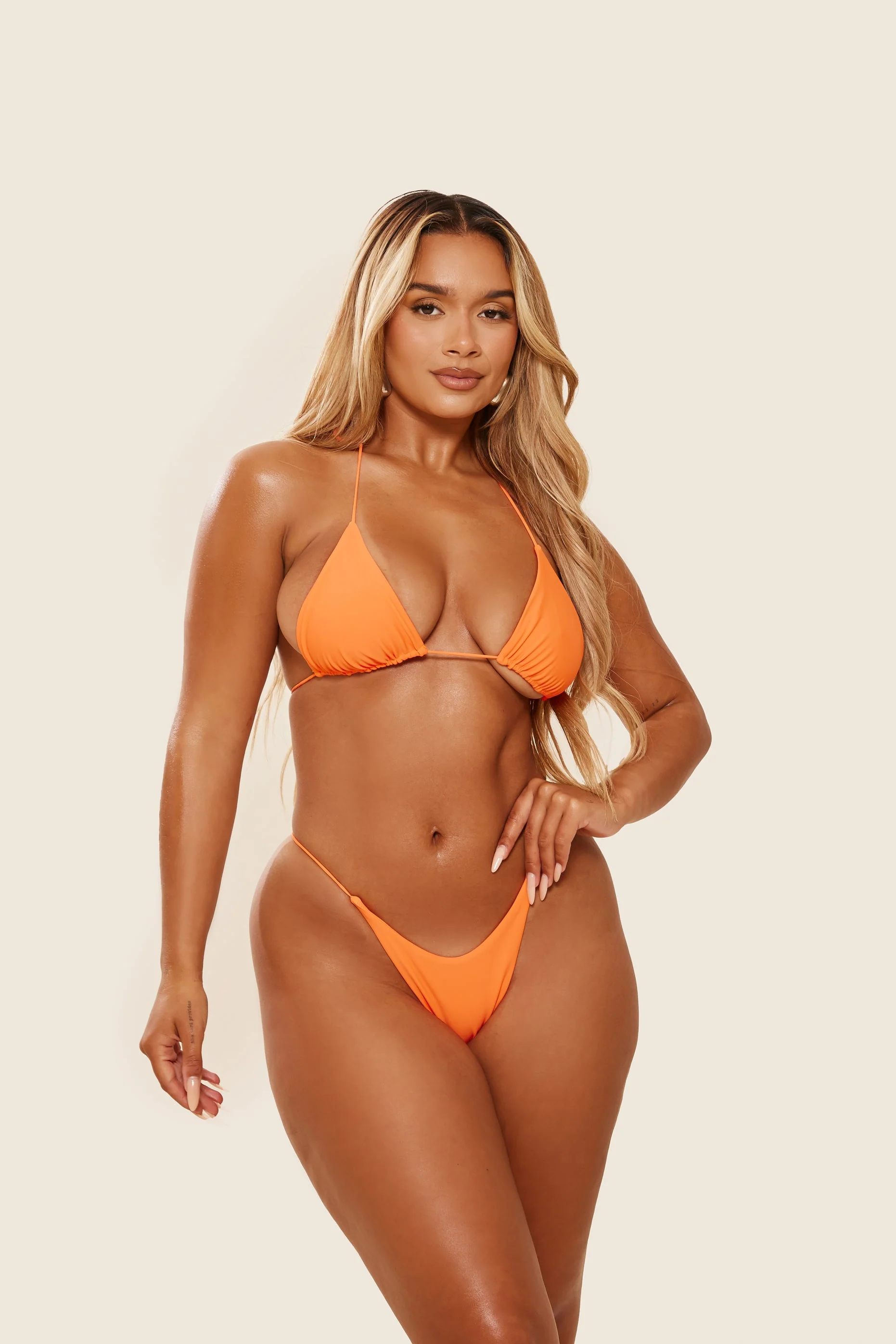 The Teeny Bikini in Orange - Image 3