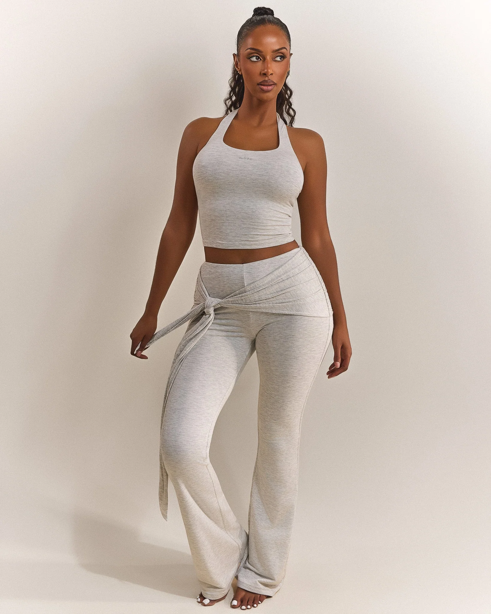 The Tie Trouser in Grey Marl - Image 5
