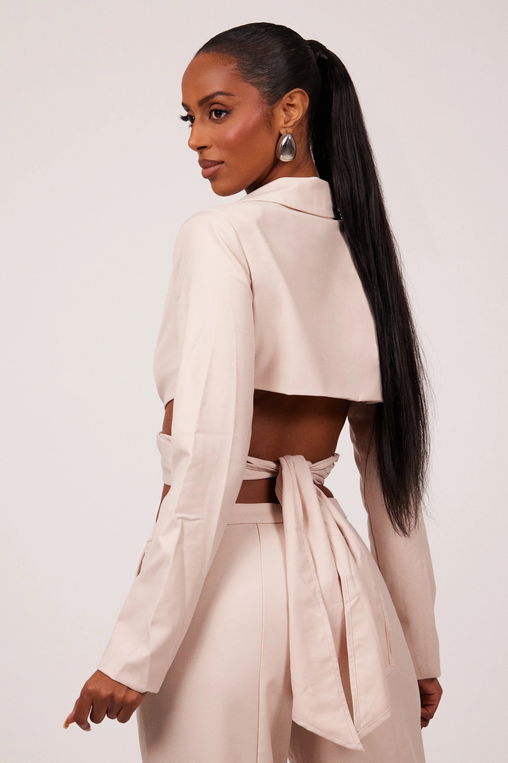 The Thea Blazer in Pink Nude - Image 6