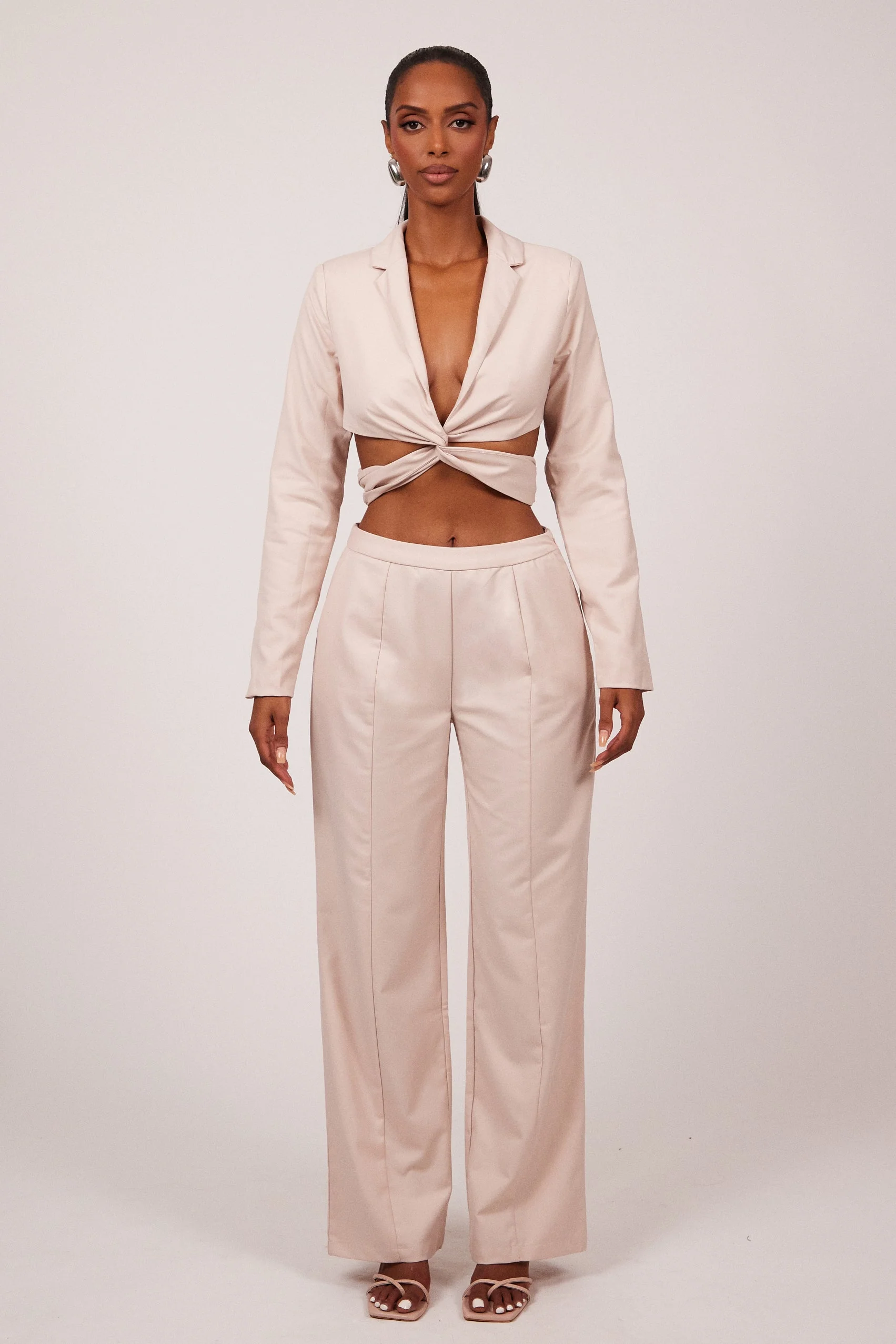 The Thea Blazer in Pink Nude - Image 8