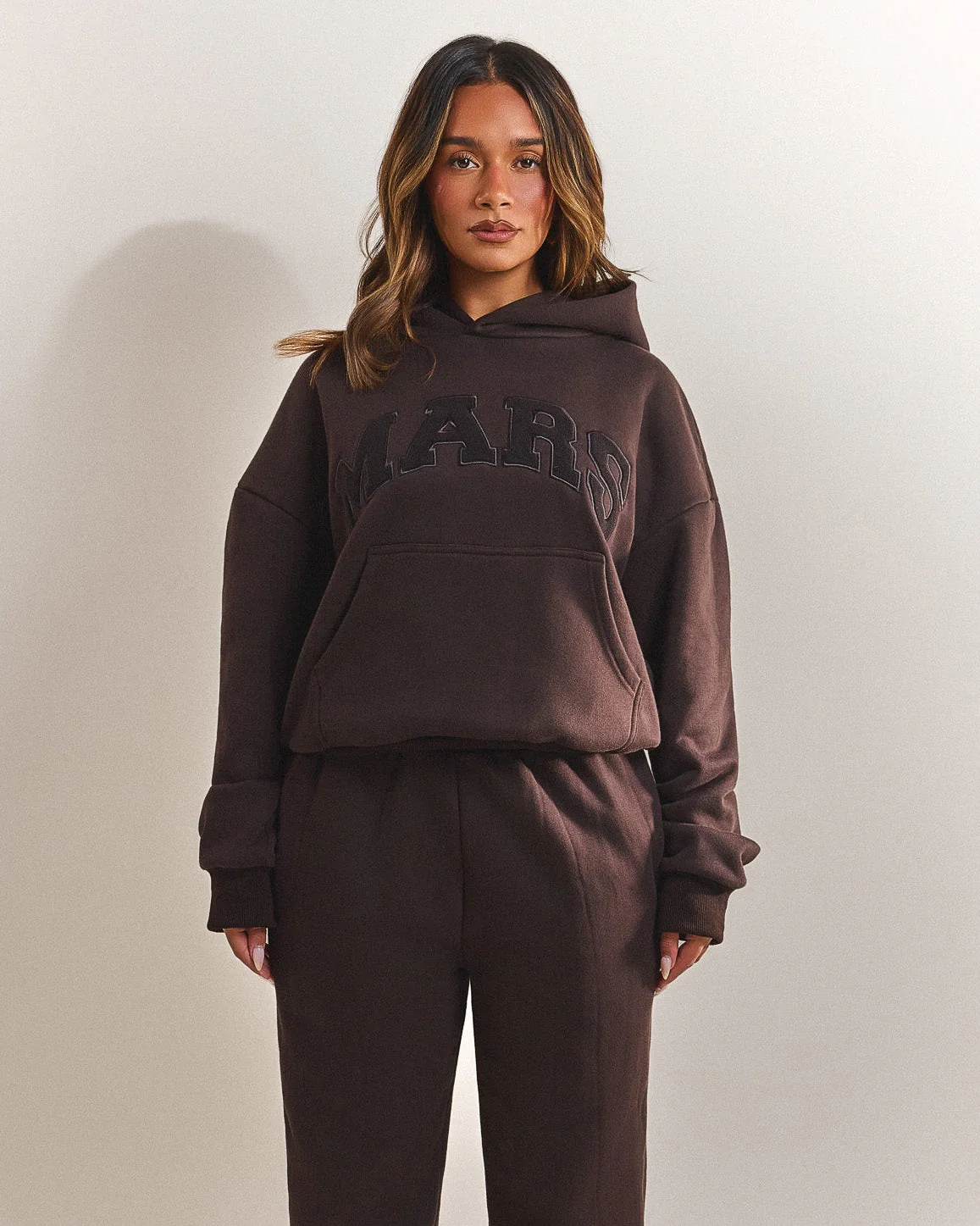 The Varsity Hoodie in Brown - Image 2