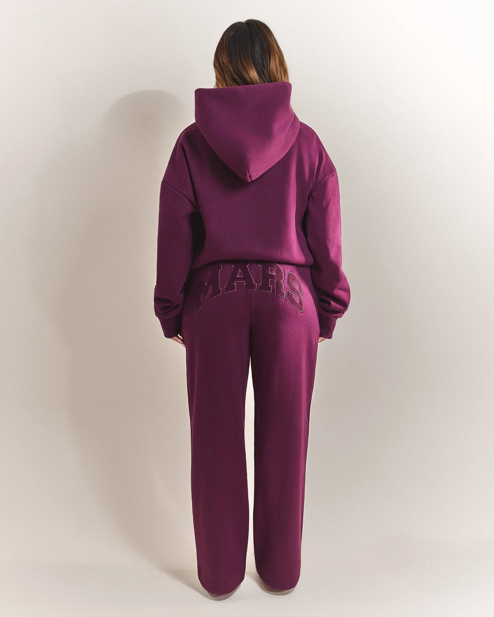 The Varsity Hoodie in Plum - Image 4