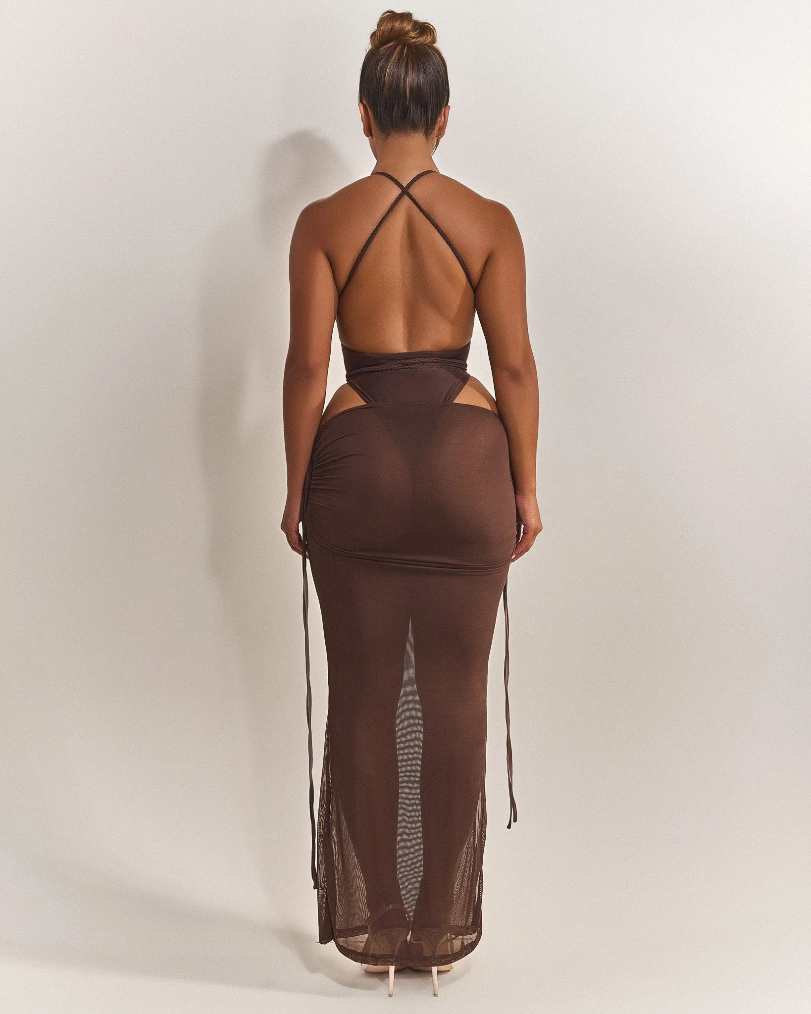 The Vela Maxi Coverup in Brown - Image 3