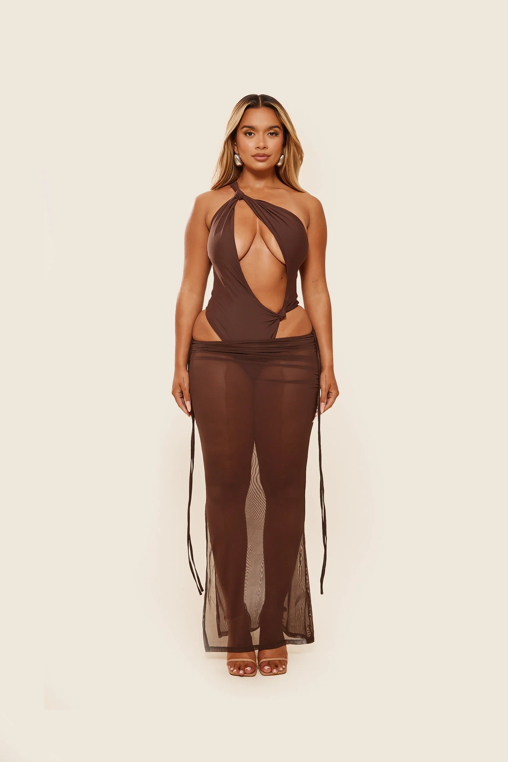The Vela Maxi Coverup in Brown - Image 7