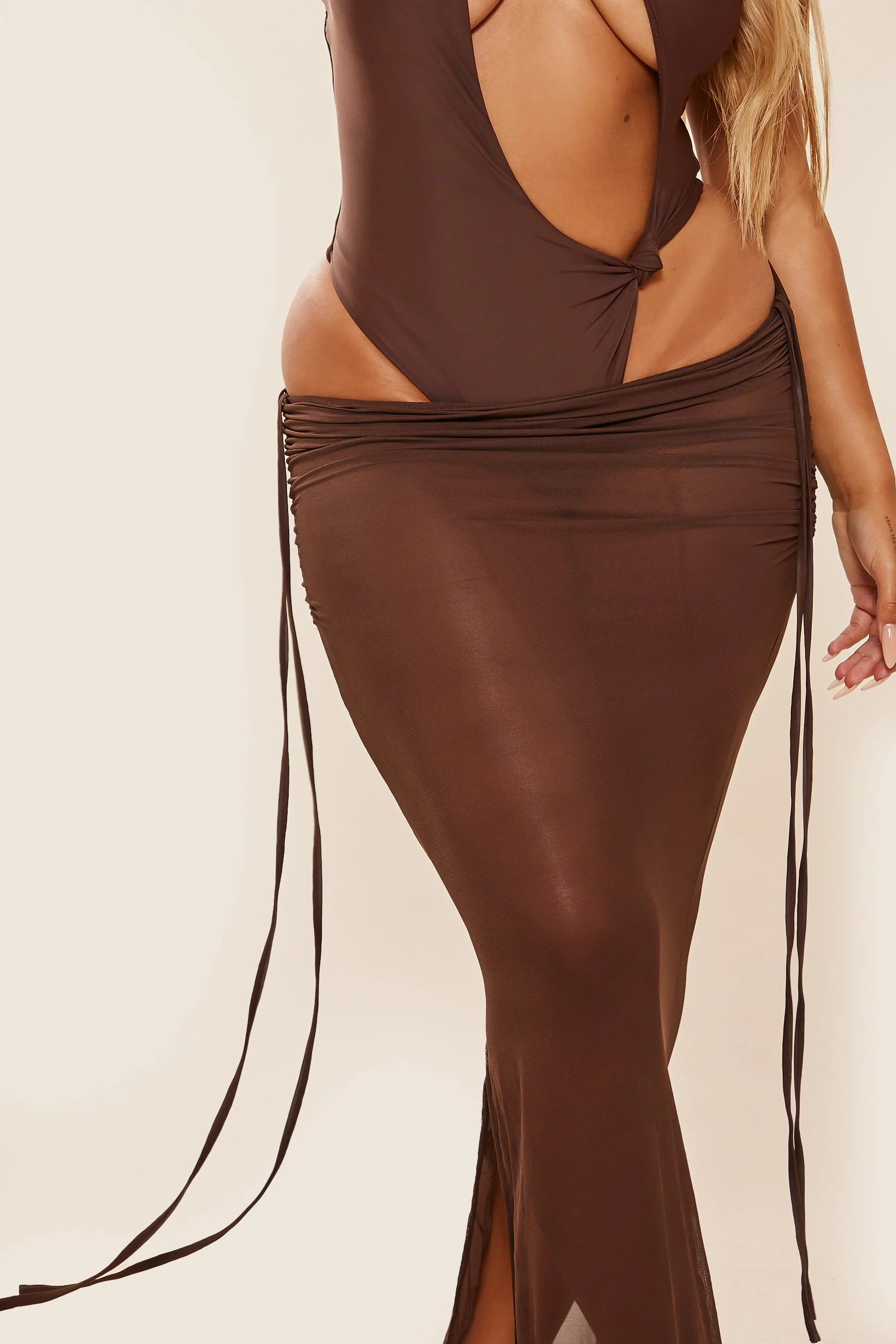 The Vela Maxi Coverup in Brown - Image 9