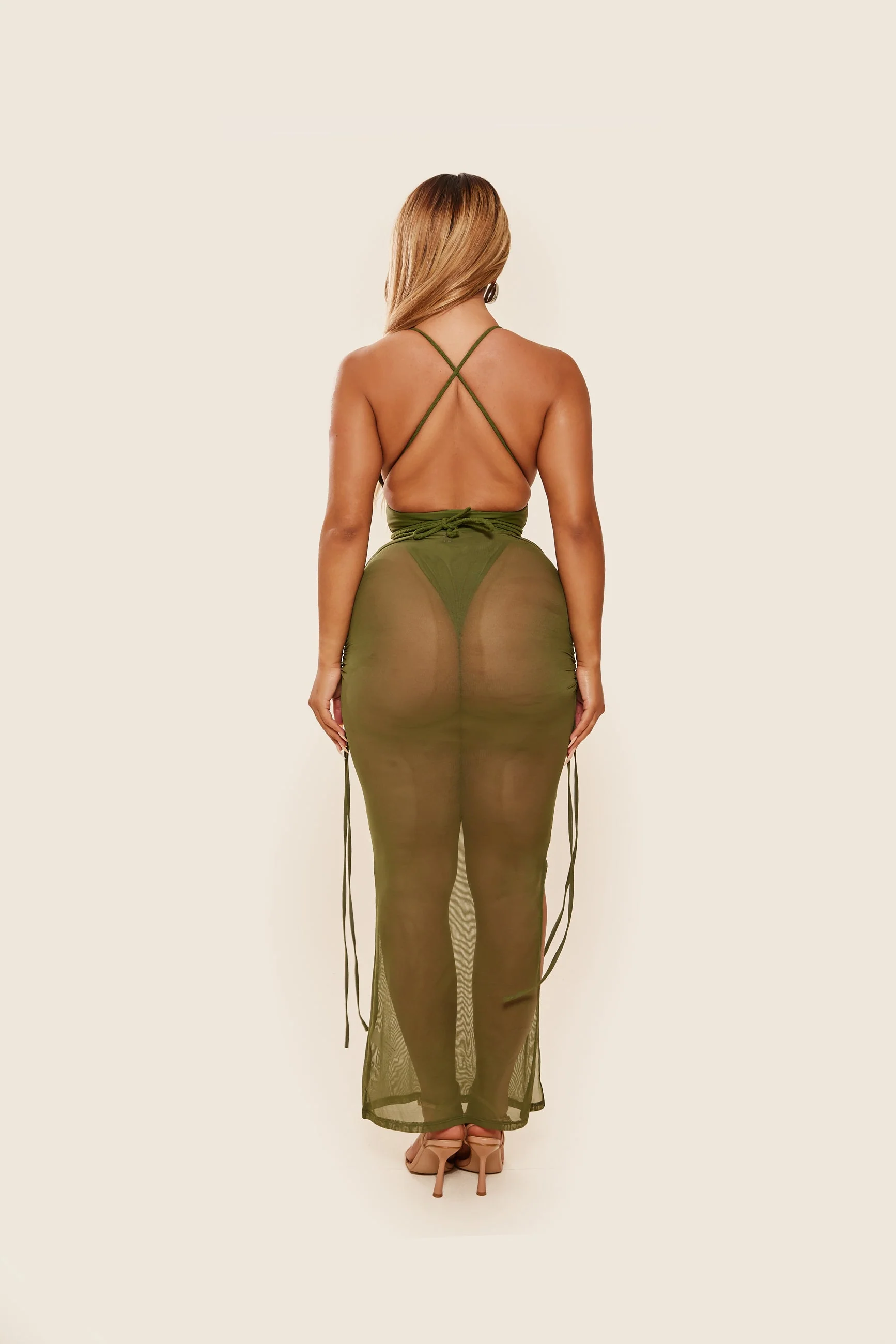 The Vela Maxi Coverup in Olive - Image 5
