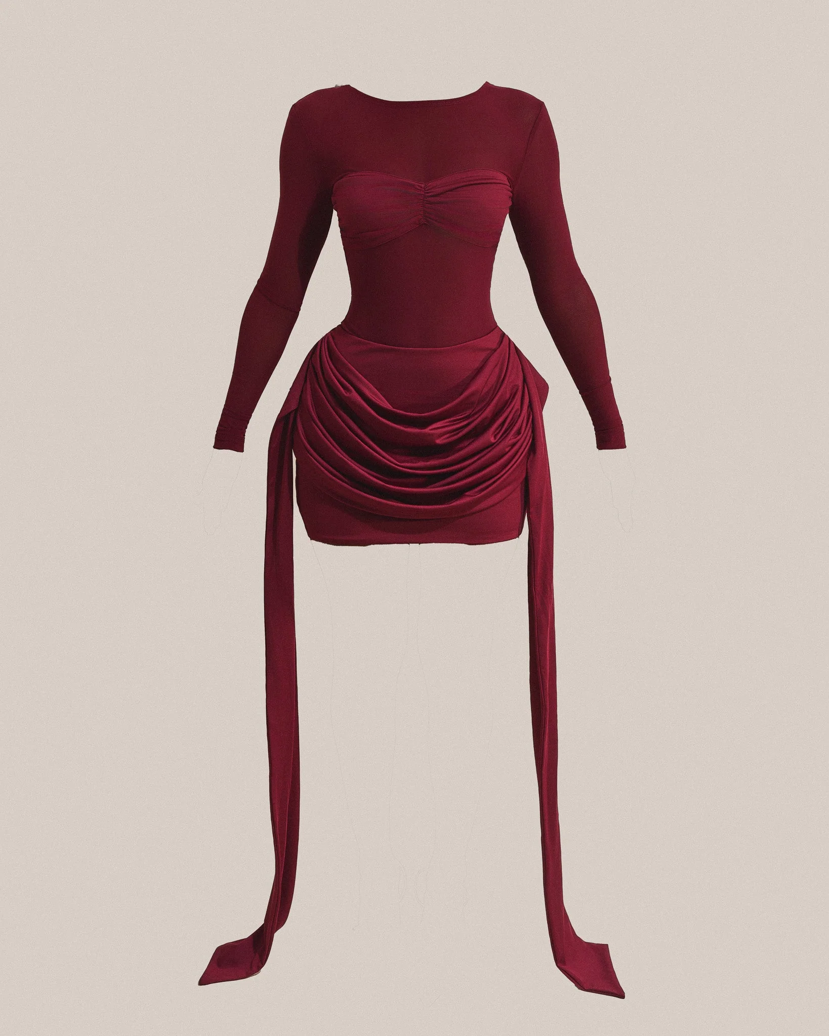 The Yara Mini Skirt in Wine - Image 6