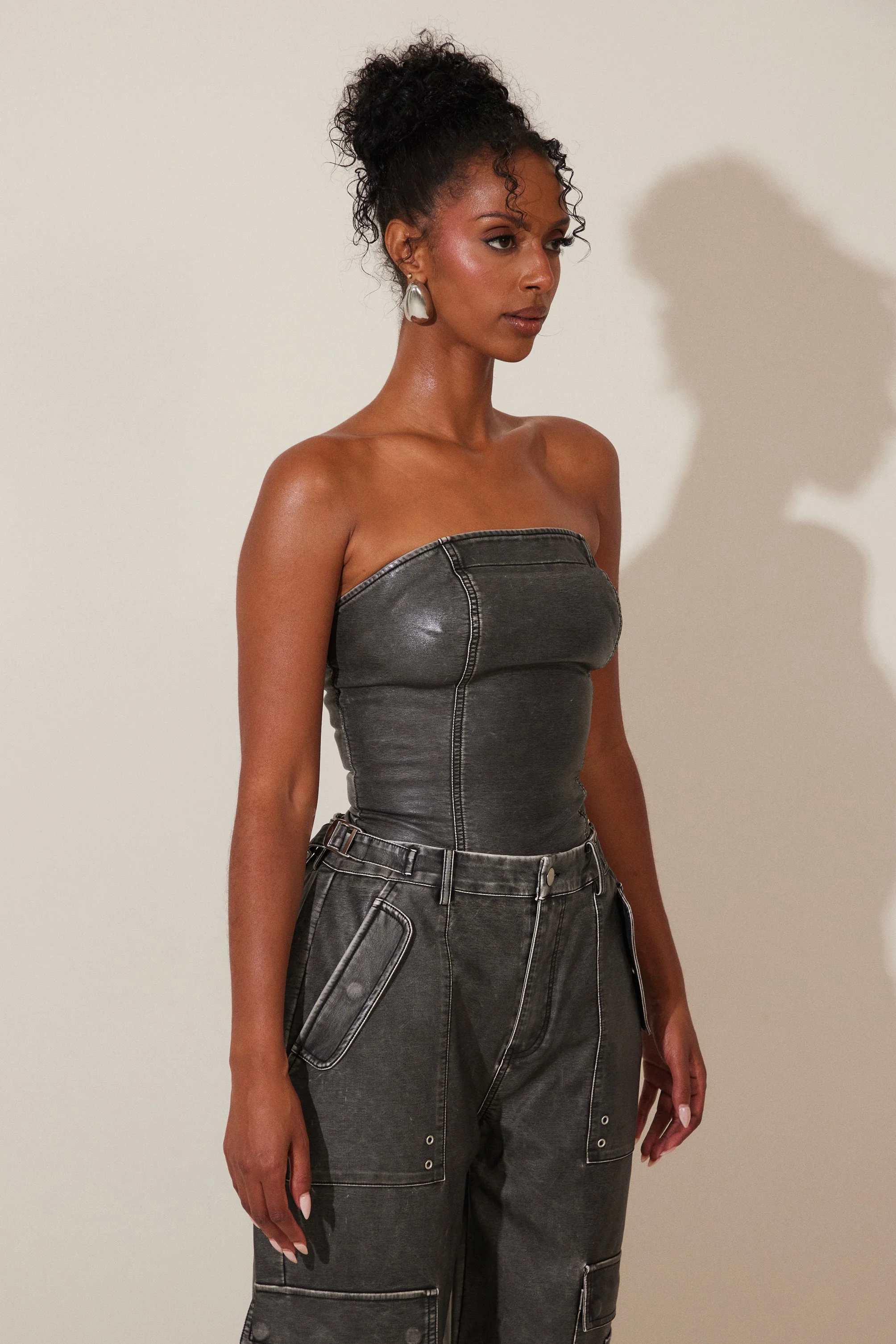 The Zeda Corset in Grey Wash - Image 2