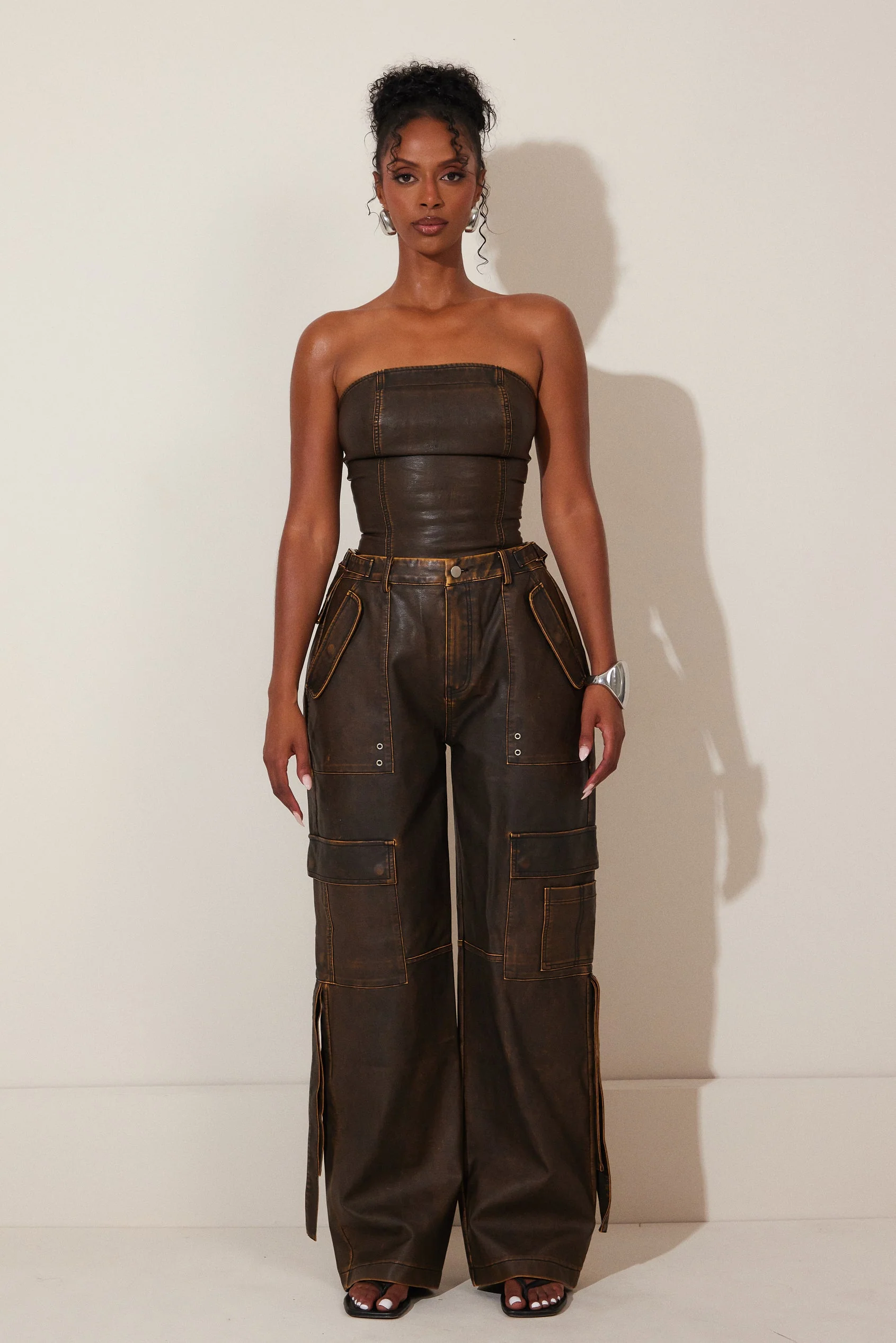 The Zeda Corset in Brown Wash - Image 8